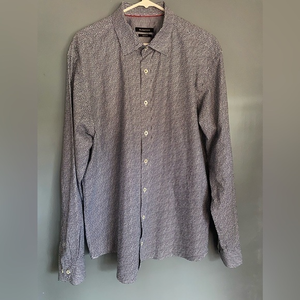 Bugatchi Men’s Blue Button‎ Down Shirt Size 18.5